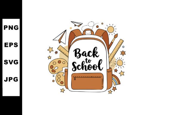 Back to School Backpack Graphics & Illustrations