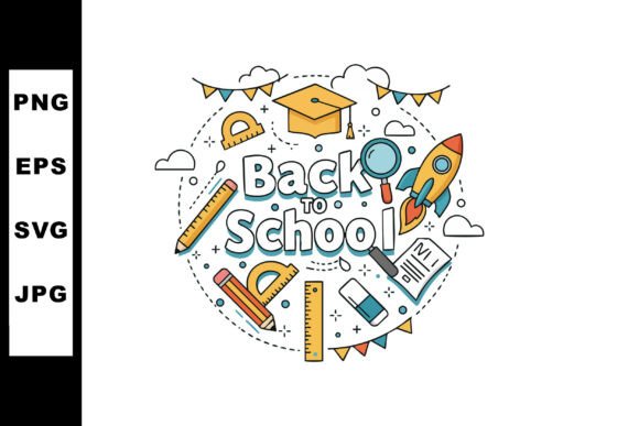 Back to School Education Supplies Gradua Graphics