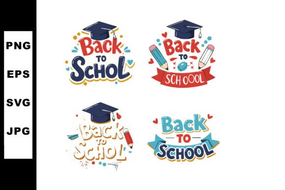 Back to School Graduation Cap & Pencil Graphics