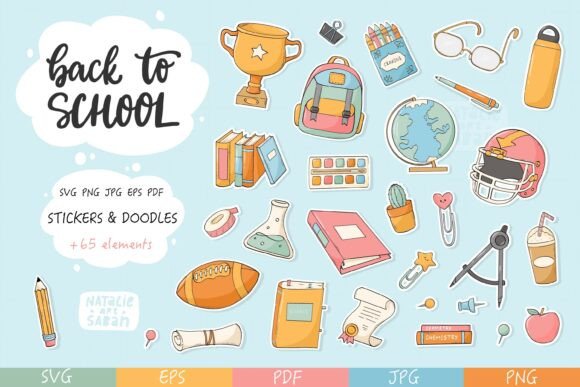 BACK to SCHOOL JPG PNG PDF SVG EPS