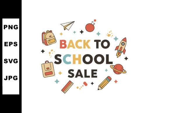 Back to School Sale Promotional Design W: Graphics & Illustrations