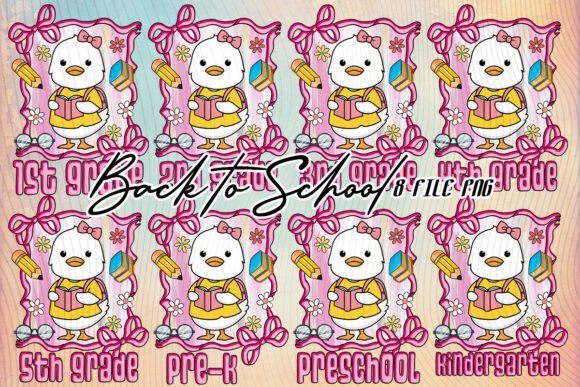 Duck Goose Back to School PNG Graphics & Illustrations