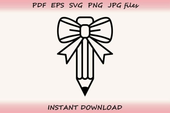 Pencil Bow SVG – Back to School: Sweet, Stylish Illustrations