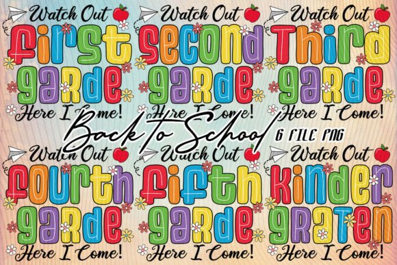 Watch Out Here I Come Back to School PNG Graphics